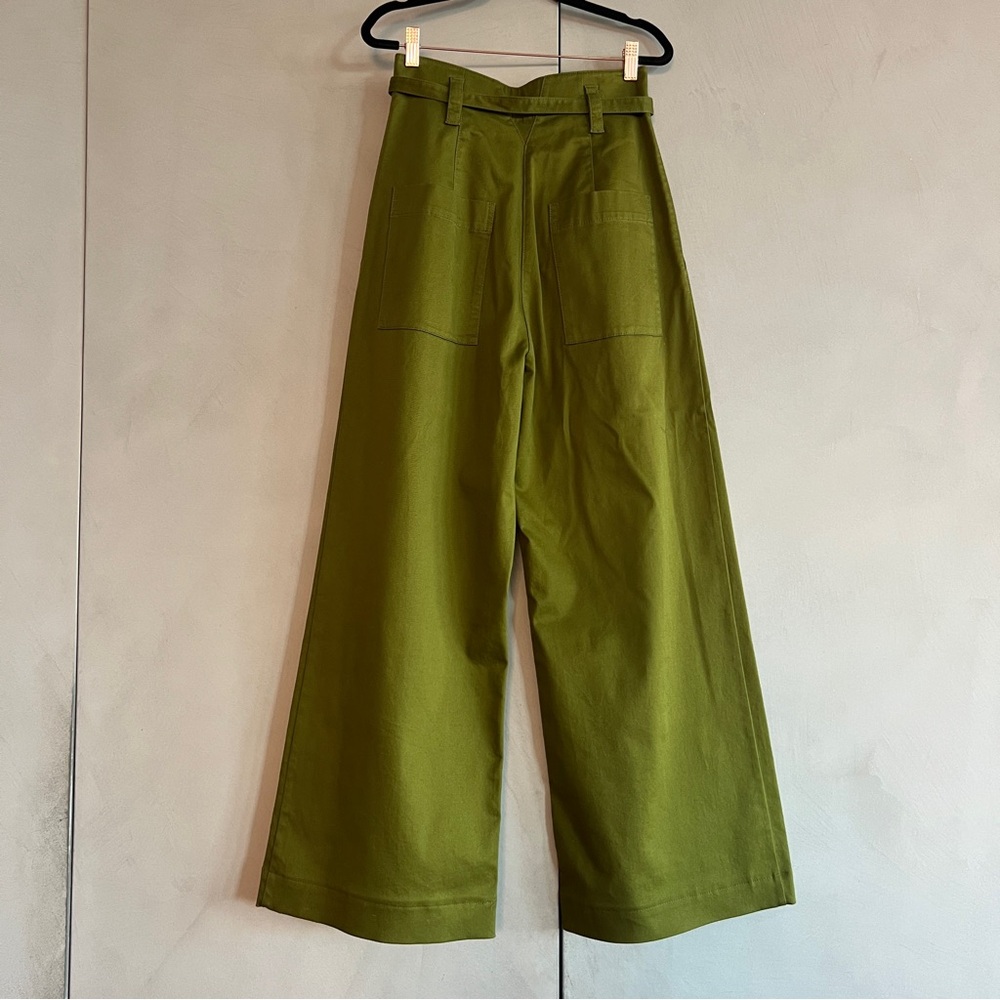 Proenza Schouler green wide leg trousers, Sample size 4 - Picture 2 of 7